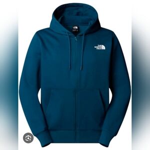 The North Face Blue Full Zip Hooded Light Jacket Sweatshirt XXL